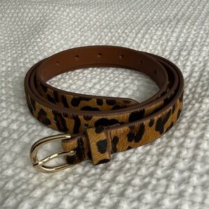J.Jill Genuine Leather Leopard Print Belt size XL